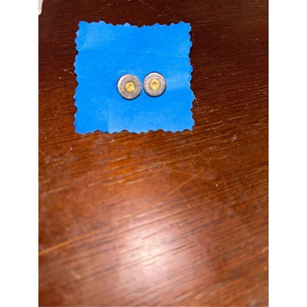 Gun shell stud earrings